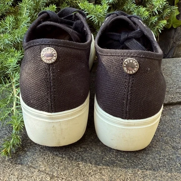 STEVE MADDEN BLACK ELORE PLATFORM CANVAS SNEAKERS - 7 🖤👟 - Picture 4 of 12